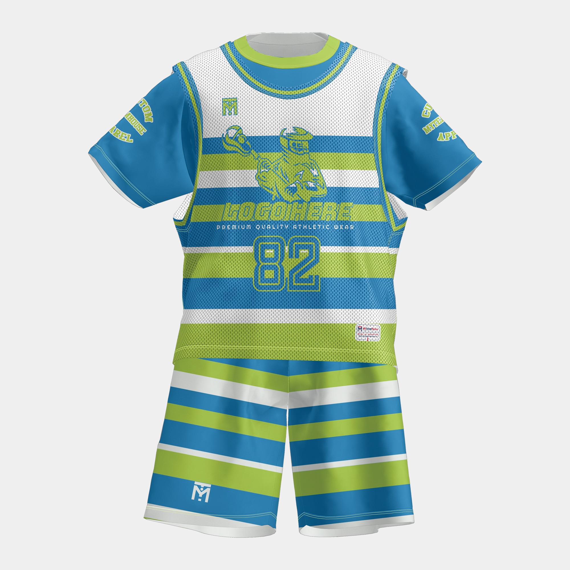 Design high-performance custom lacrosse uniforms tailored for your team’s style and needs. Whether you're a school, club, or league