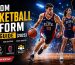 Custom basketball uniform cost guide showing professional players wearing custom sublimated basketball uniforms with pricing comparison.